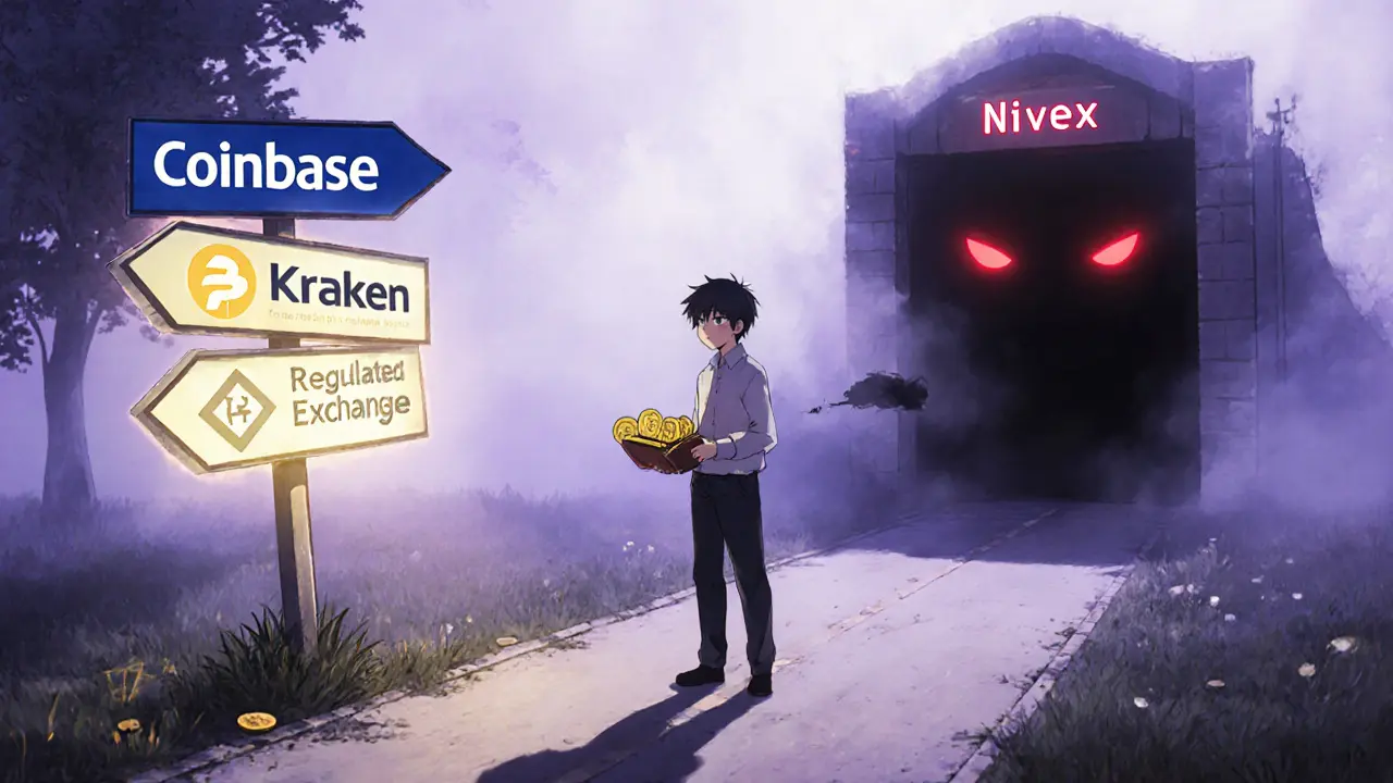 Beginner at a crossroads between safe exchange and dark Nivex portal.