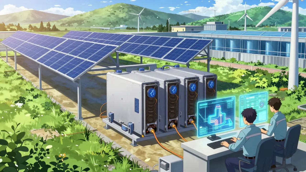 High-tech mining facility using renewable energy with Antminer S21 rigs
