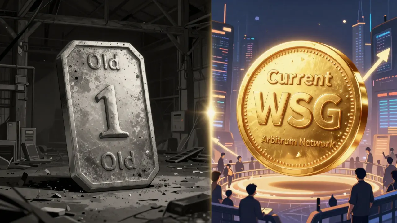 Anime illustration comparing old worthless token vs new valuable asset