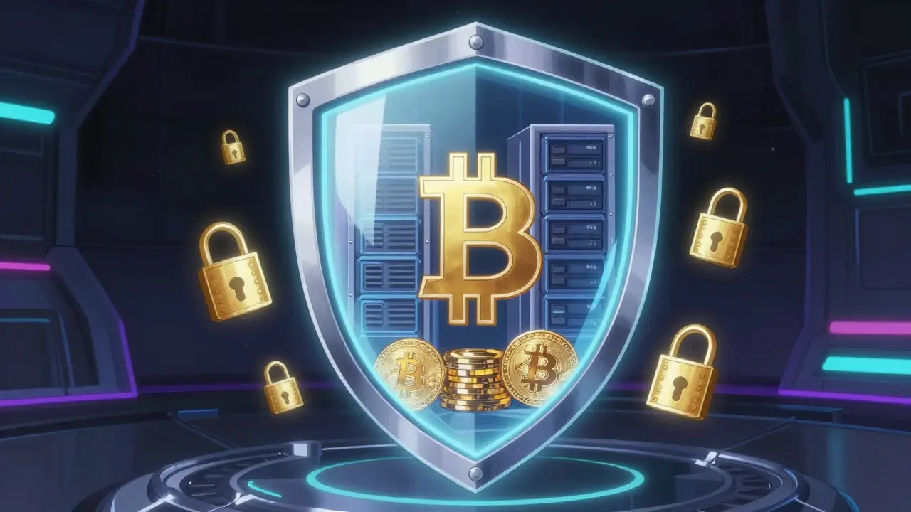 Digital shield protecting crypto assets with two-factor authentication
