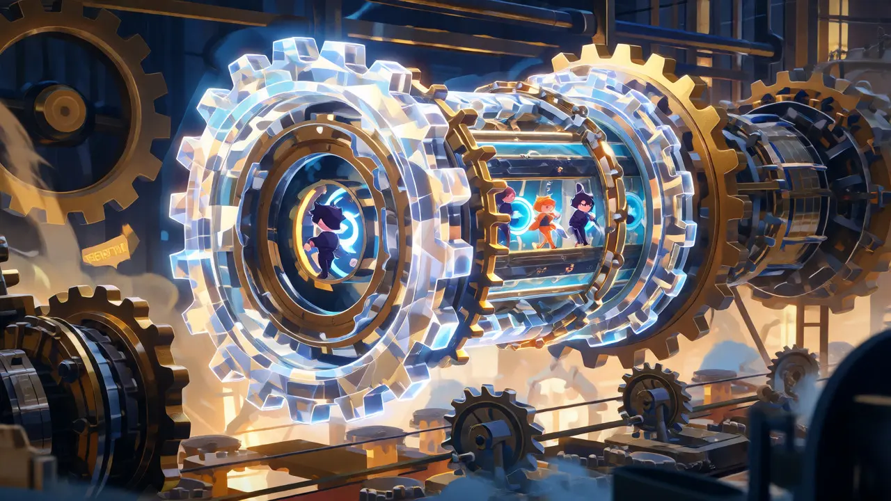 Crystal engine metaphor for concentrated liquidity in DeFi